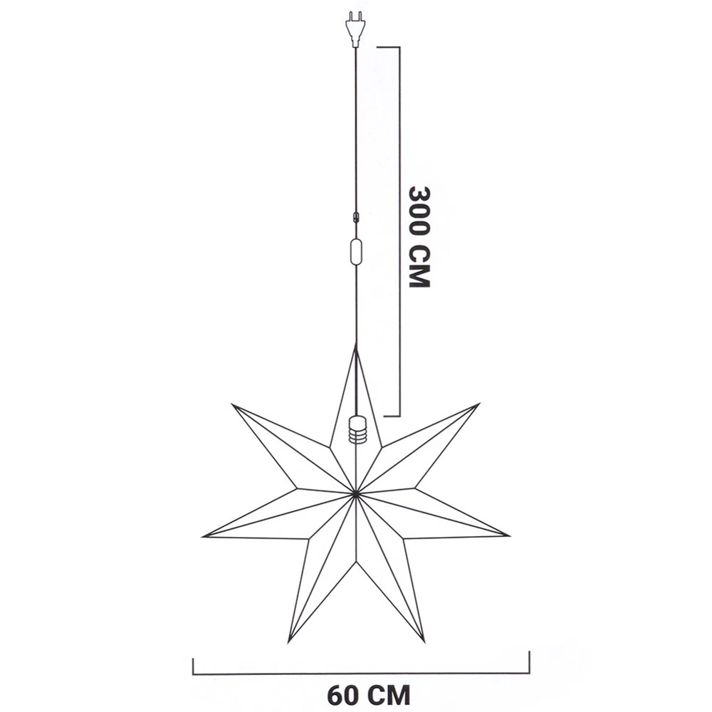 Gwiazda świecąca welurowa brązowa wisząca 60 cm