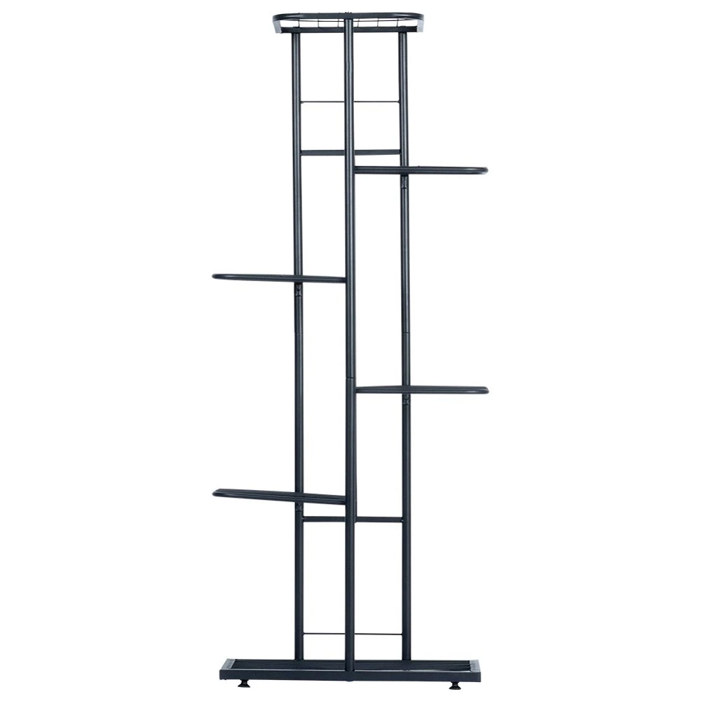 Kwietnik metalowy czarny 6-poziomowy 106 cm