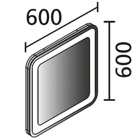 Lustro łazienkowe z regulacją światła M9 60x60 cm