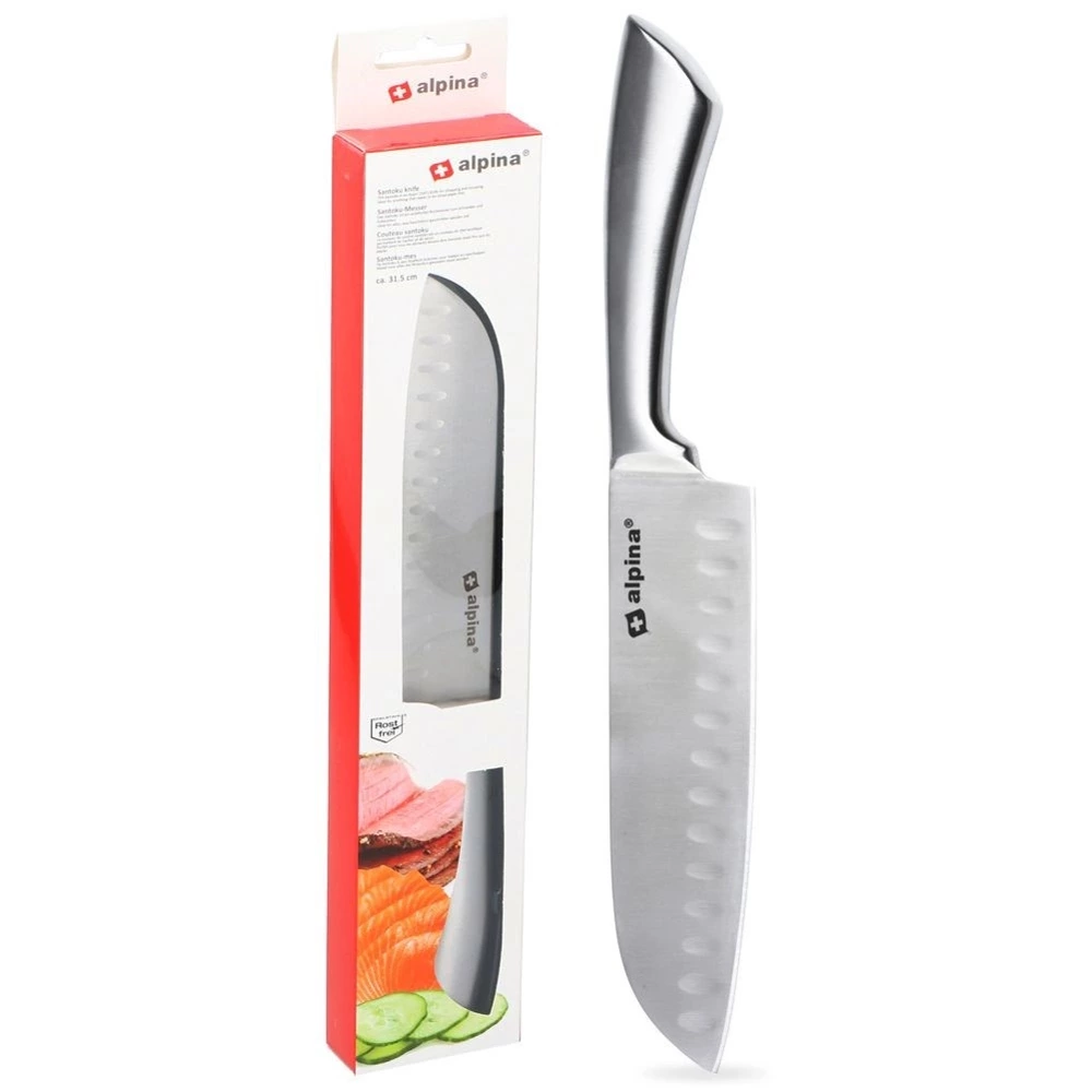 Nóż Santoku stalowy 31 cm