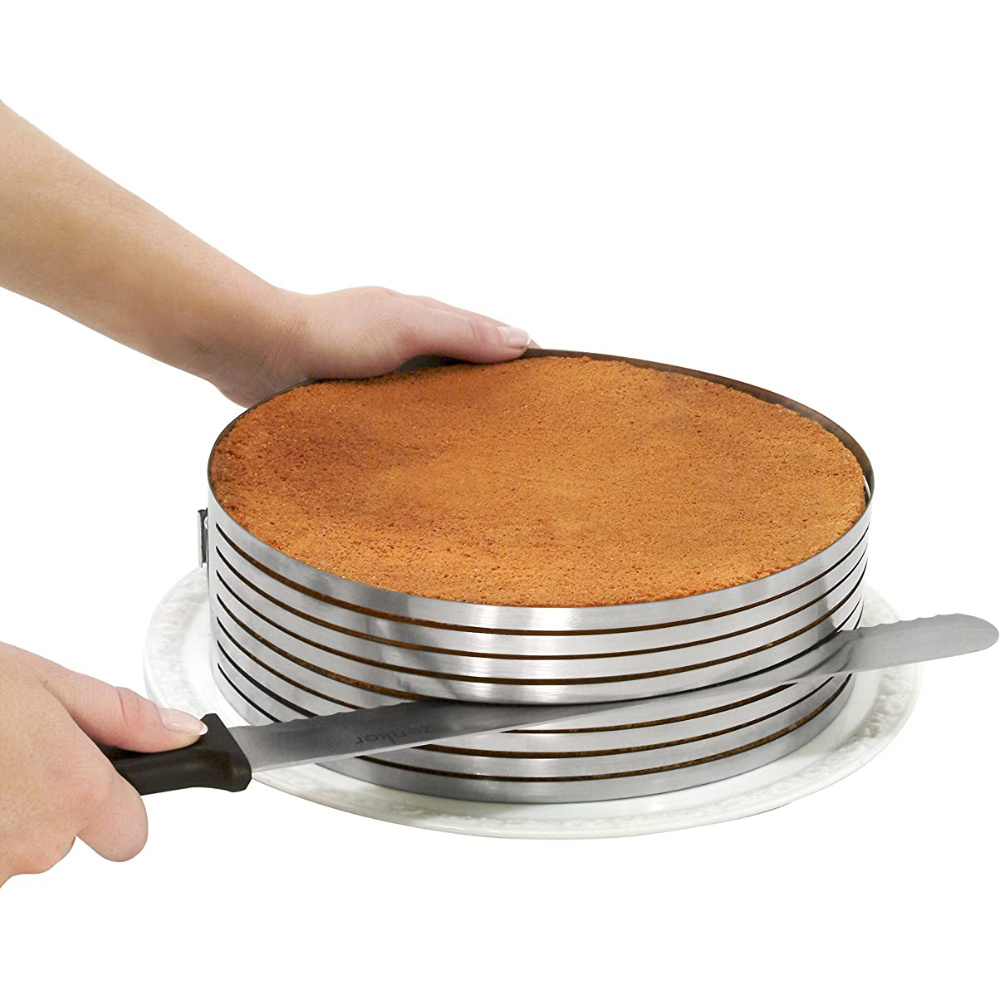 Obręcz do cięcia ciast opaska tortu regulowana tortownica