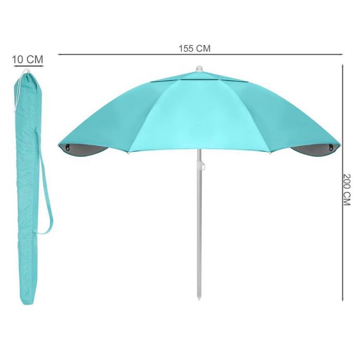 Parasol plażowy 2w1 namiot parawan składany w pokrowcu