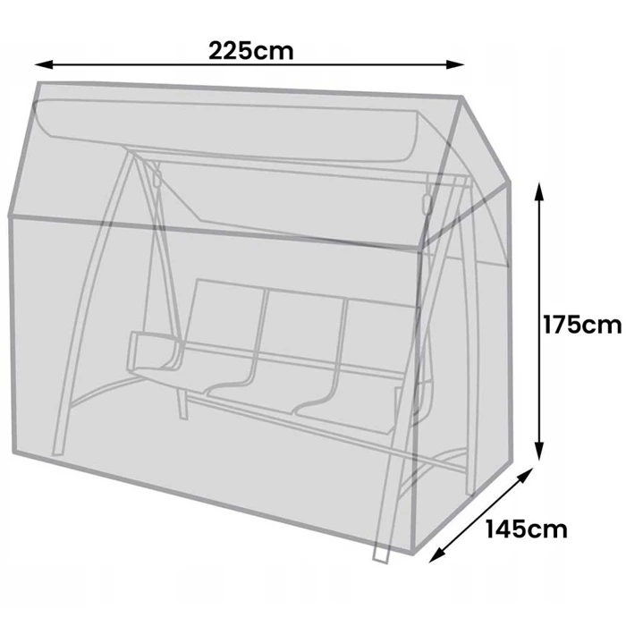 Pokrowiec na huśtawkę ogrodową 225x145x175 cm