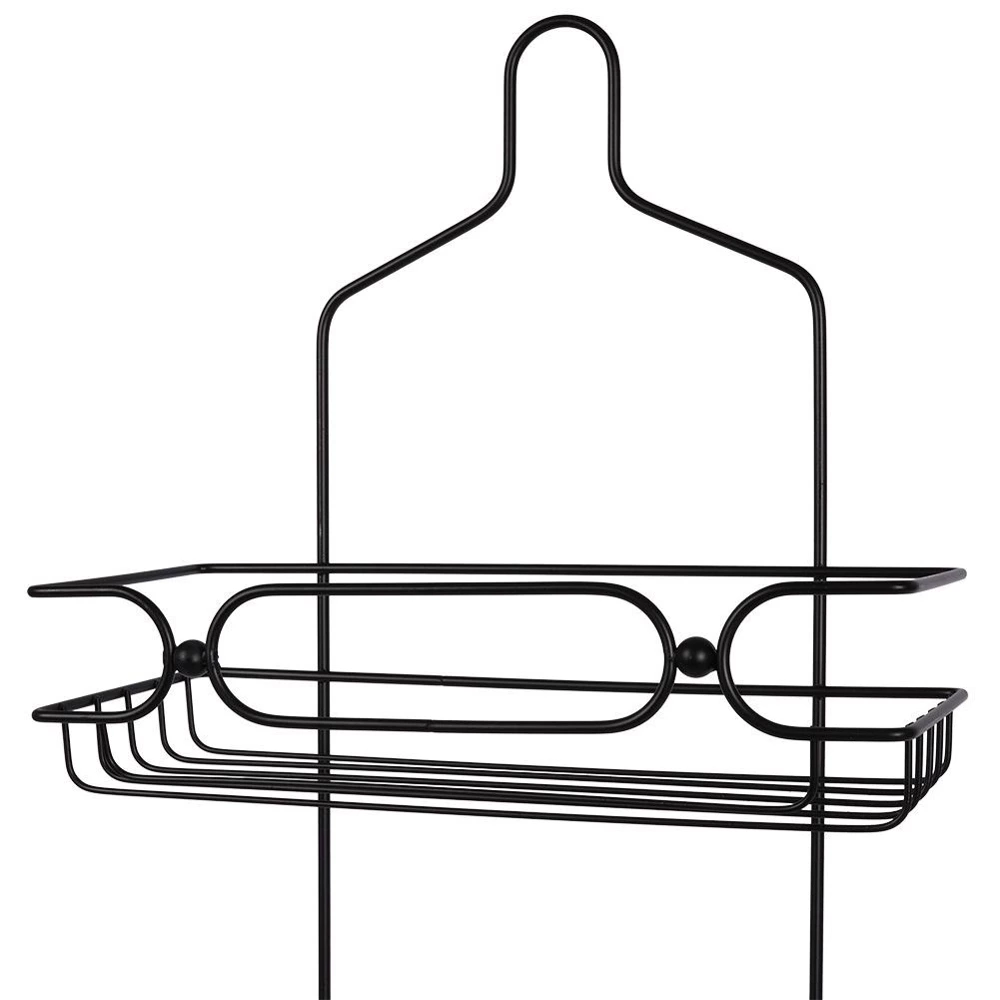 Półka pod prysznic metalowa czarna zawieszana