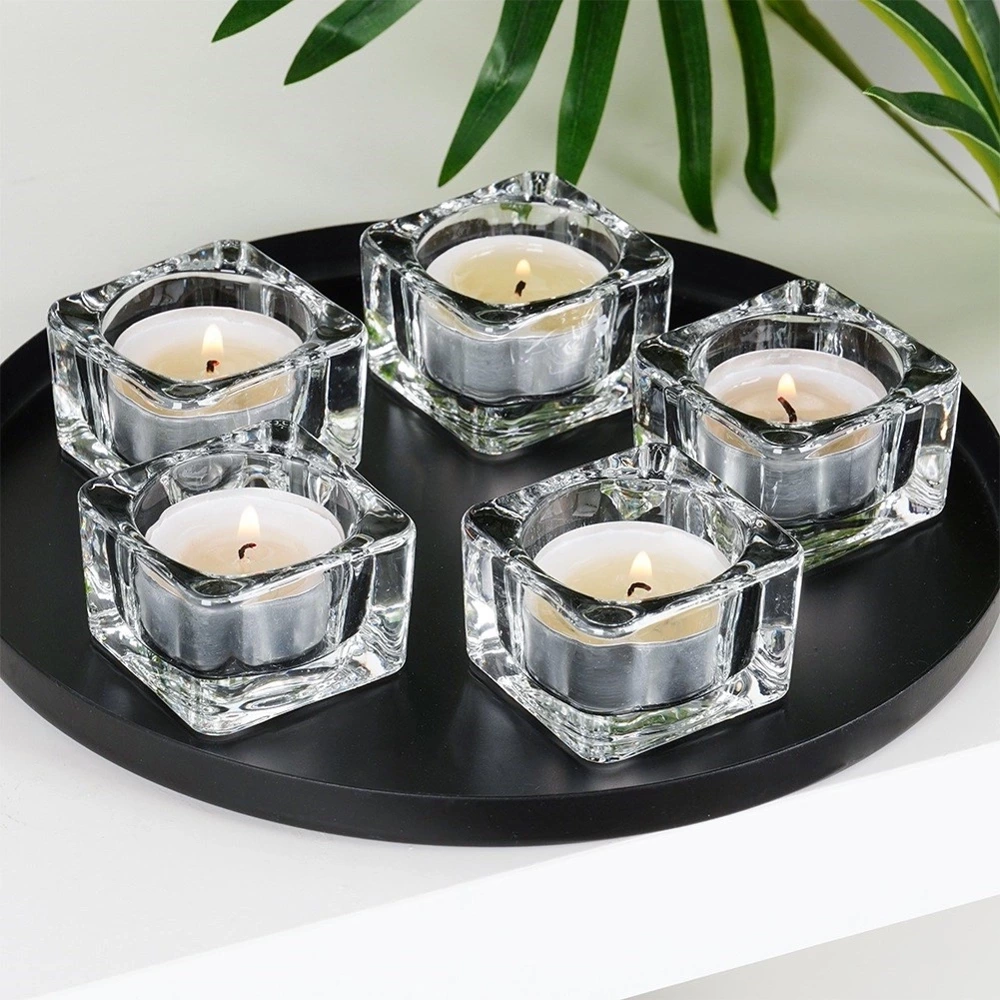 Świecznik szklany na tealight 5 cm 5 szt.