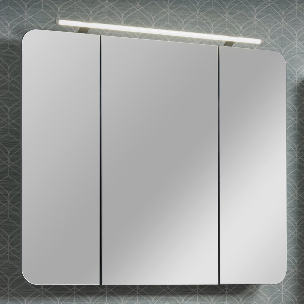 Szafka lustrzana 3D LED 89,9 cm z kolekcji Milano biała Fackelmann 84273