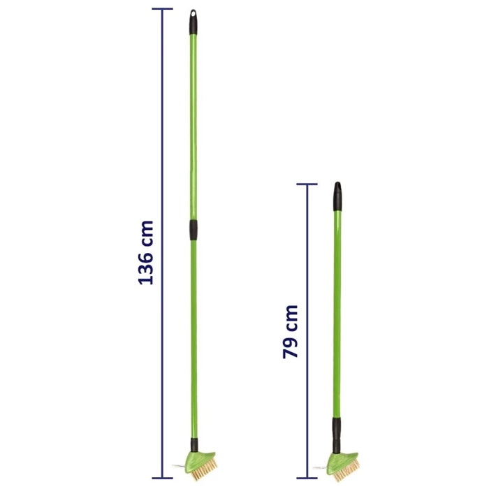 Szczotka do chwastów, kostki brukowej teleskopowa ze skrobakiem 79-136 cm