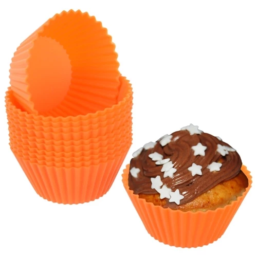 Foremki do muffinek silikonowe brązowa SILLINIE 5,5 cm 12 szt.