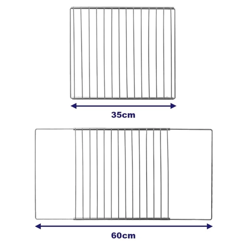Ruszt do piekarnika regulowany metalowy 35/60x32 cm